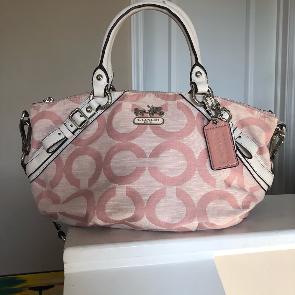 Authentic Coach pink white